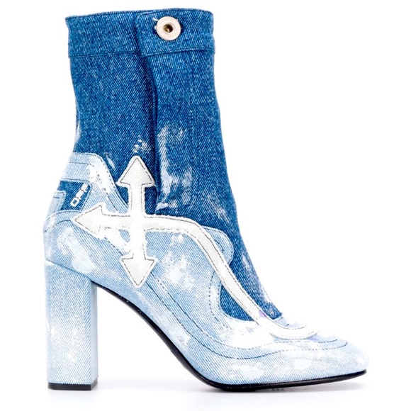 Off-White Shoes - Off-White Denim Ankle Boots Size:(37)